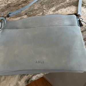 ABLE suede crossbody bag